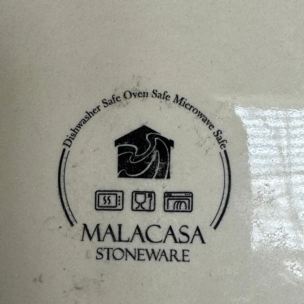 Malacasa Stoneware Pie Dish White Scalloped Ruffled Edge Honeycomb Texture 10in